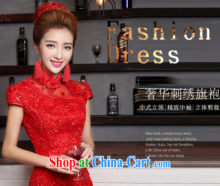 Sophie HIV than toasting service 2015 new summer wedding dresses bridal wedding wedding dresses lace long crowsfoot cultivating graphics thin cheongsam dress female Red XXL pictures, price, brand platters! Elections are good character, the national distribution, so why buy now enjoy more preferential! Health