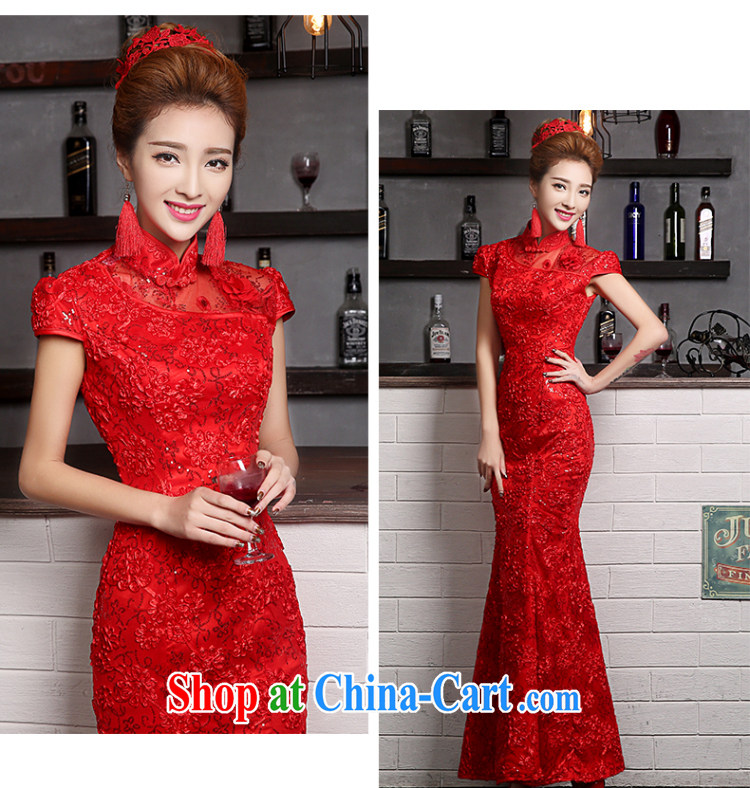 Sophie HIV than toasting service 2015 new summer wedding dresses bridal wedding wedding dresses lace long crowsfoot cultivating graphics thin cheongsam dress female Red XXL pictures, price, brand platters! Elections are good character, the national distribution, so why buy now enjoy more preferential! Health