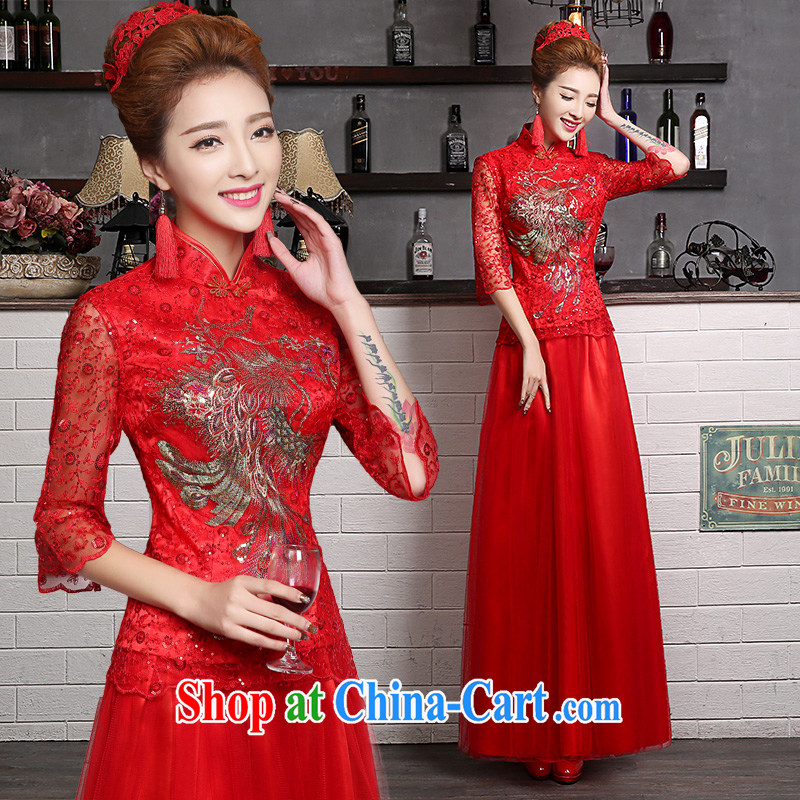 Sophie AIDS outfit than toasting Service Bridal Fashion summer 2015 new wedding dresses long, long-sleeved clothes toasting Xu Chinese wedding dress dresses red XXL, than AIDS (SOFIE ABBY), online shopping