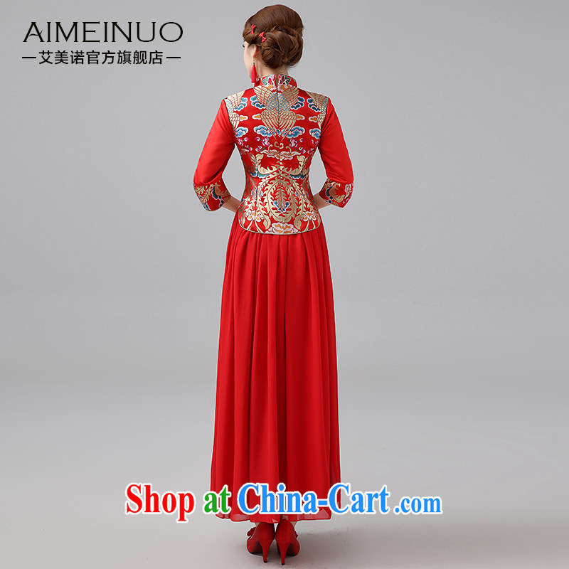 The United States and the 2014 Winter Olympics with new bride wedding dresses red bows, serving Chinese Dress folder in cotton long-sleeved two-piece Q XXL 0044, AIDS, and the United States (Imeinuo), shopping on the Internet