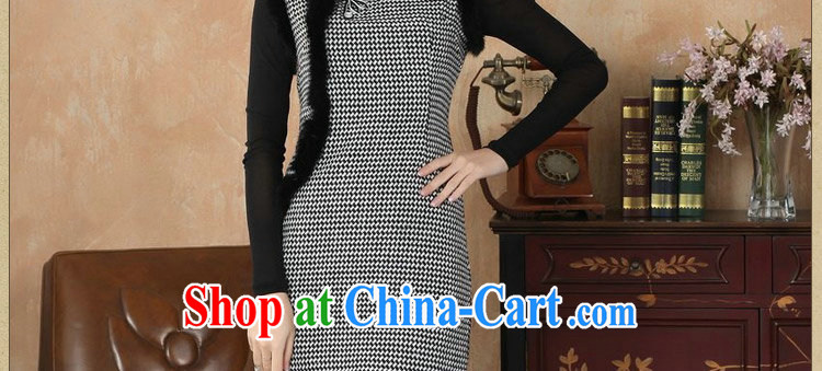 Take the Tang Women's clothes dresses fall and winter season with new, for Chinese improved tartan wool? rabbit hair collar cheongsam dress red 2 XL pictures, price, brand platters! Elections are good character, the national distribution, so why buy now enjoy more preferential! Health