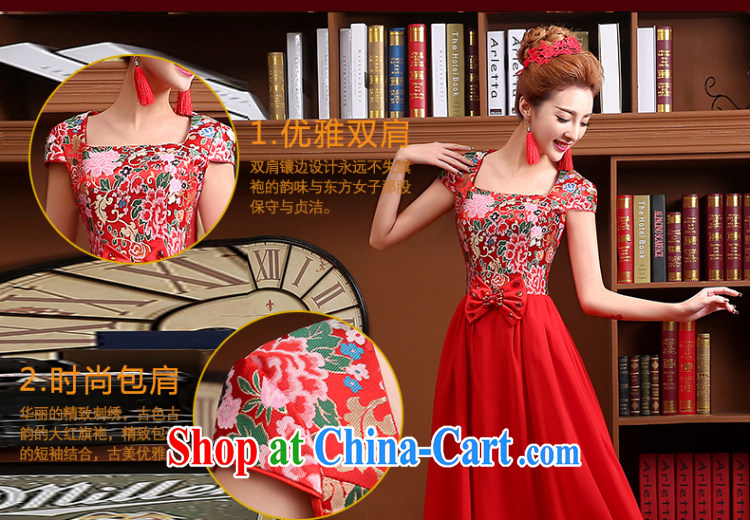 Sophie HIV than toasting Service Bridal wedding dresses stylish long dresses 2015 new summer short-sleeved red T-su Wo service wedding cheongsam dress female Red XXL pictures, price, brand platters! Elections are good character, the national distribution, so why buy now enjoy more preferential! Health