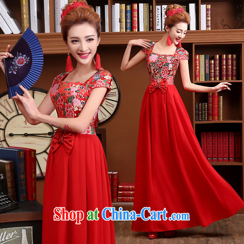 Sophie HIV than toasting Service Bridal wedding dresses and stylish long dresses 2015 new summer red short-sleeved-su Wo service wedding cheongsam dress female Red XXL, than aids (SOFIE ABBY), online shopping