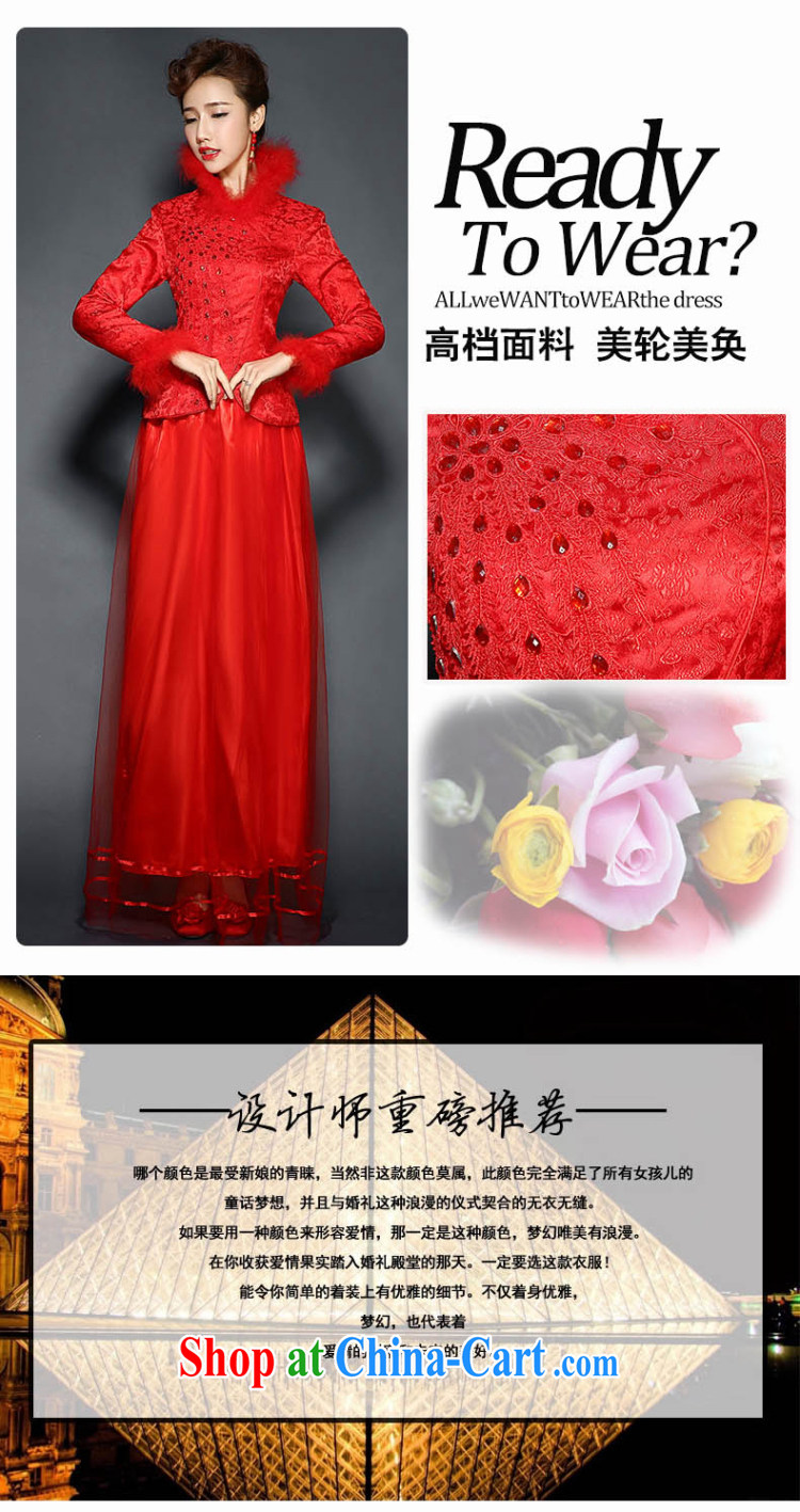 Red dresses winter clothing long-sleeved wedding dresses winter hair clip cotton thick bridal with 2015 new stylish and slim body bows serving new promotional package mail Red. size 7 Day Shipping pictures, price, brand platters! Elections are good character, the national distribution, so why buy now enjoy more preferential! Health