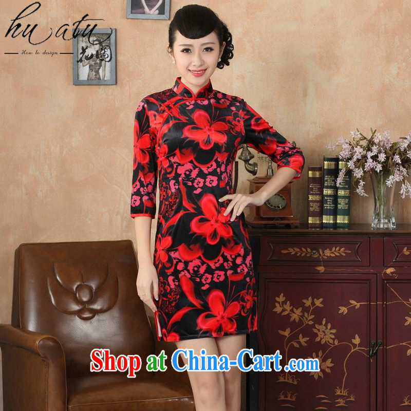 Spend the autumn and the cheongsam dress tang on the adoption and improved fault tolerance, your true wool dresses spring dresses dresses show red 2 XL, figure, and, on-line shopping