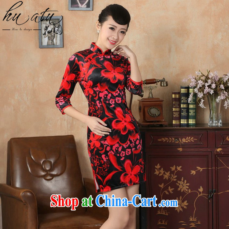 Spend the autumn and the cheongsam dress tang on the adoption and improved fault tolerance, your true wool dresses spring dresses dresses show red 2 XL, figure, and, on-line shopping
