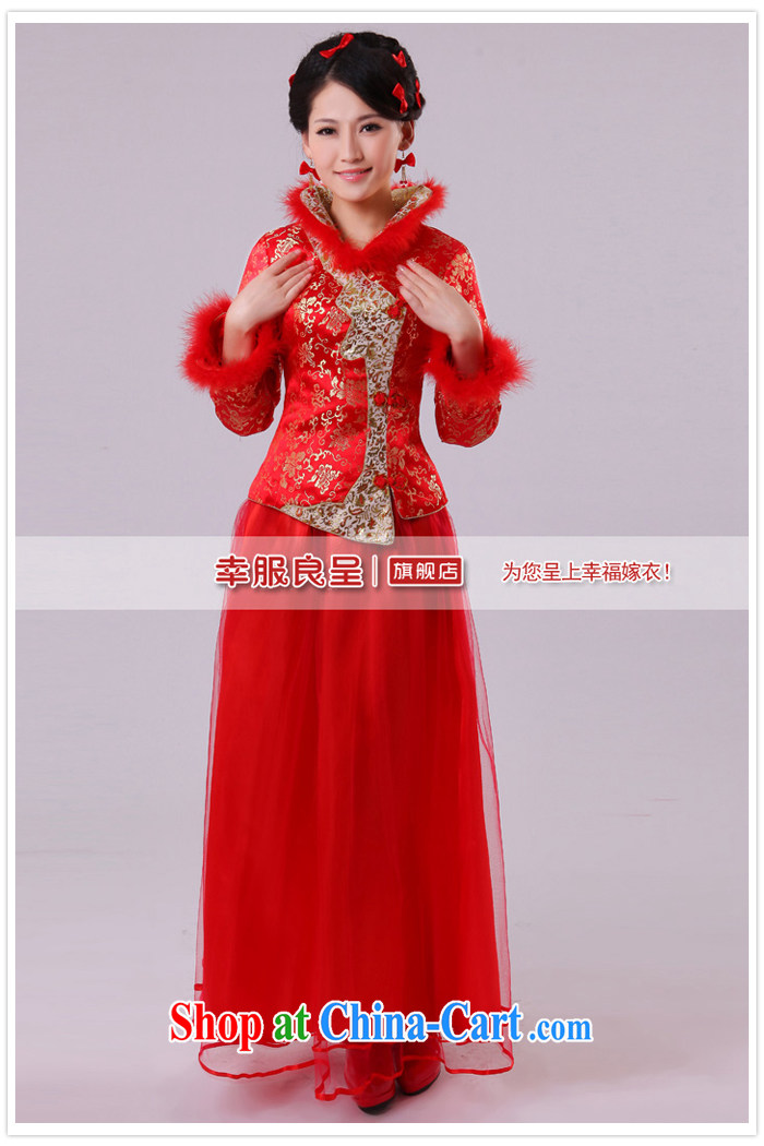 A good service is 2015 new winter with Chinese woman bride dresses red wedding dress toast serving the leader code and gross, winter 4 XL pictures, price, brand platters! Elections are good character, the national distribution, so why buy now enjoy more preferential! Health