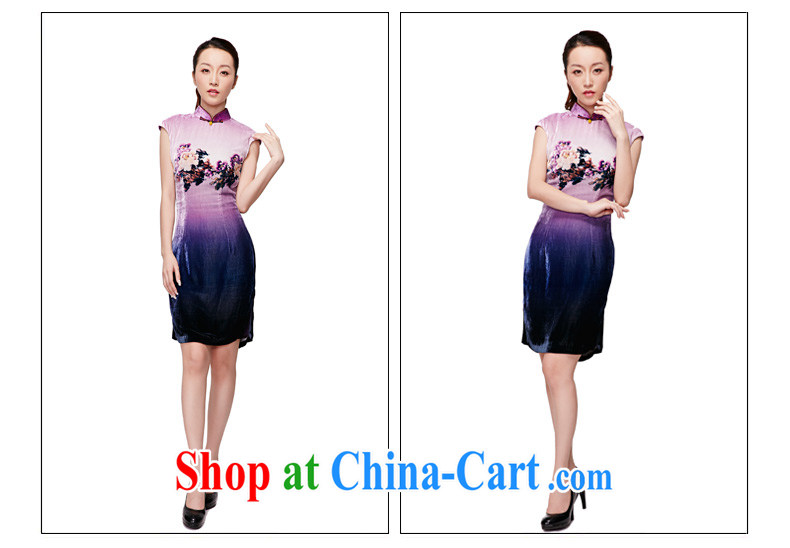 Wood is really the MOZEN 2015 spring and summer new, large flower wool short sleeve cheongsam dress elegant female 11,516 17 light purple XL pictures, price, brand platters! Elections are good character, the national distribution, so why buy now enjoy more preferential! Health