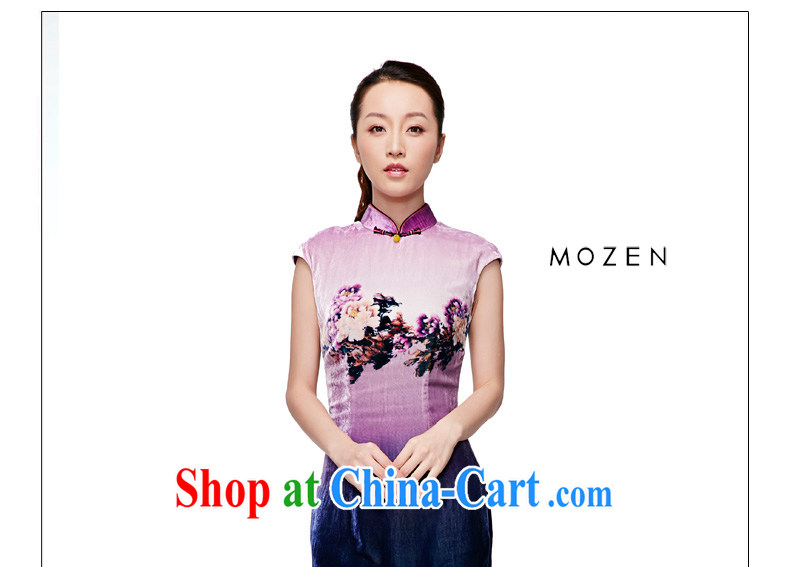 Wood is really the MOZEN 2015 spring and summer new, large flower wool short sleeve cheongsam dress elegant female 11,516 17 light purple XL pictures, price, brand platters! Elections are good character, the national distribution, so why buy now enjoy more preferential! Health