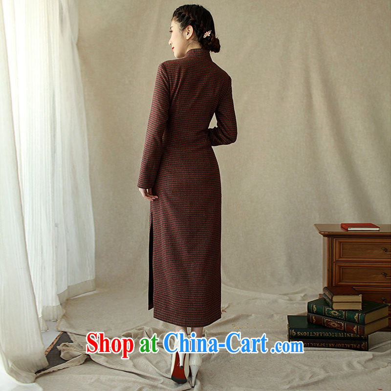 The proverbial hero once and for all, and as soon as possible. autumn and winter female wool dresses skirts 1000 bird, a tight long-sleeved long-yi long skirt deep red 2 XL, fatally jealous once and for all, and, on-line shopping