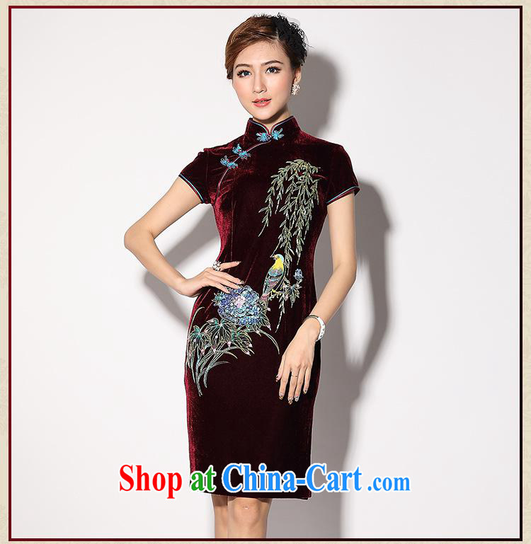 As regards genuine 2014 new gold velour hand-painted nails Pearl short cheongsam Custom Daily payment short dresses in purple cuff XXXL pictures, price, brand platters! Elections are good character, the national distribution, so why buy now enjoy more preferential! Health