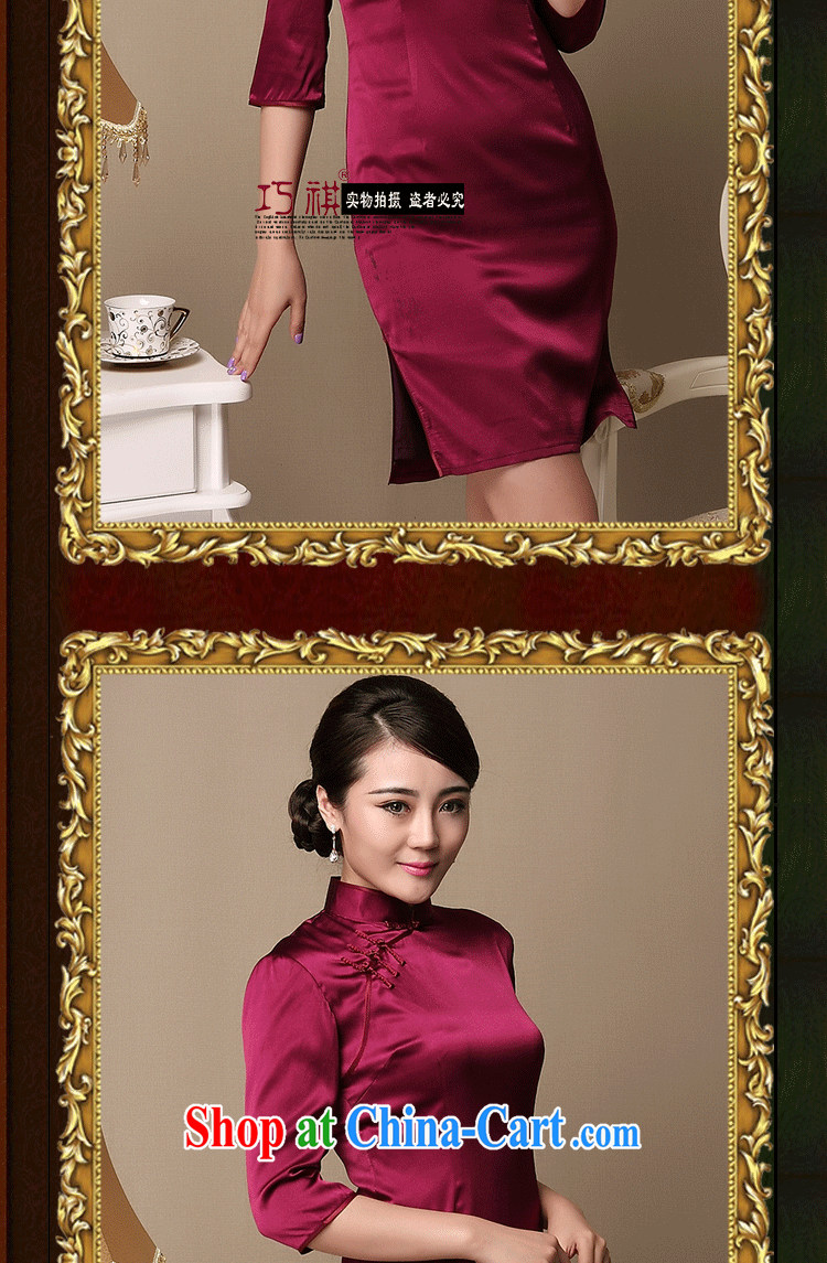 As regards new pre-sales fall 2014 with Silk Cheongsam sauna silk Ethnic Wind solid color sleeves, Silk Cheongsam maroon XXL pictures, price, brand platters! Elections are good character, the national distribution, so why buy now enjoy more preferential! Health