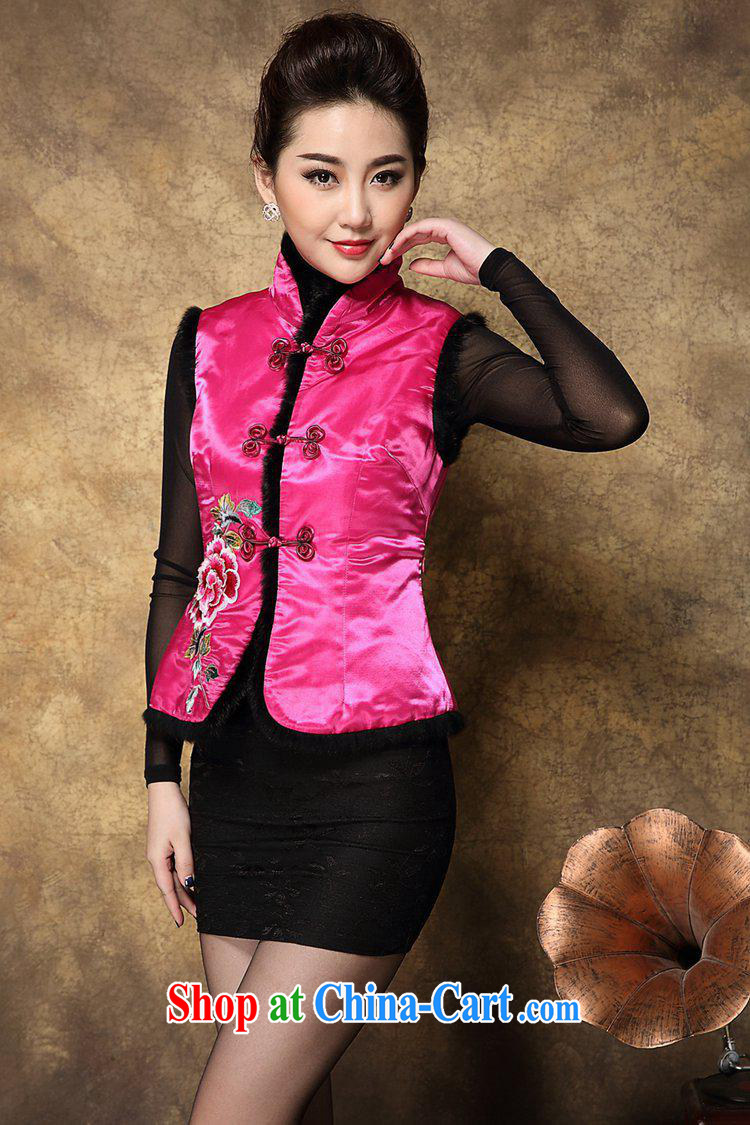 2014 fall and winter new female Chinese National wind Peony rust rabbit hair beauty piping short Tang with Chinese red XXXL pictures, price, brand platters! Elections are good character, the national distribution, so why buy now enjoy more preferential! Health