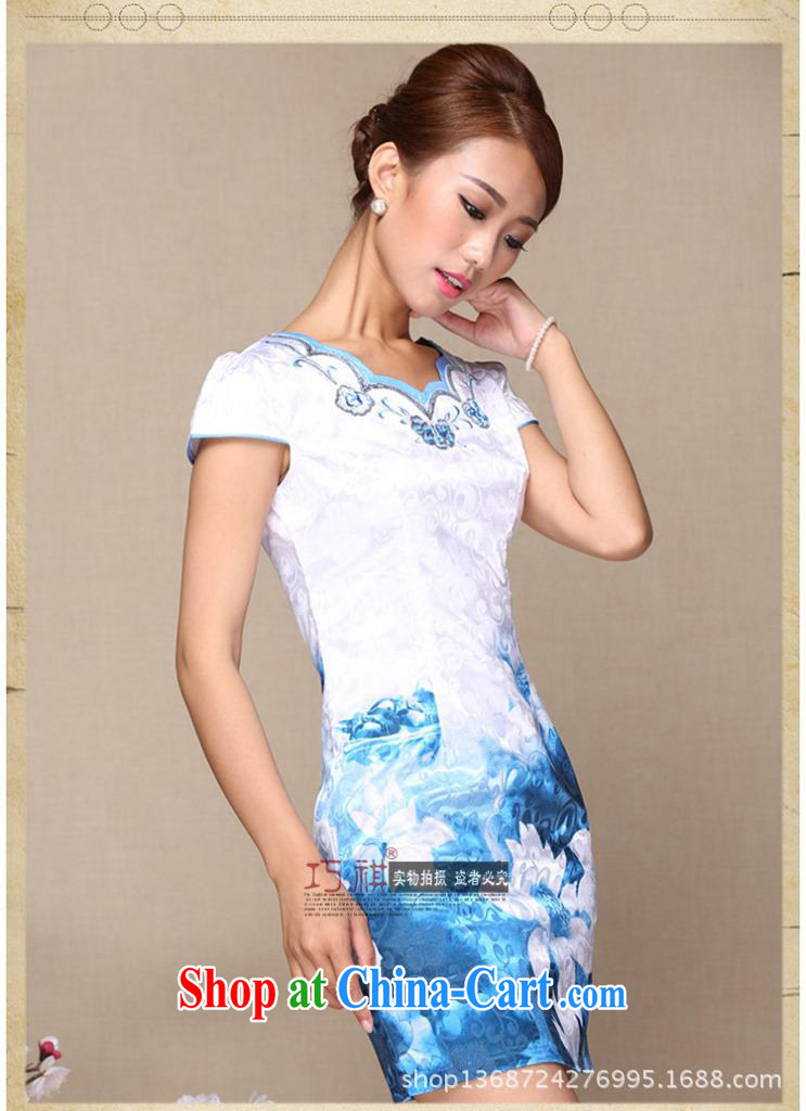 Improved daily cheongsam dress improved stylish summer 2014 new stylish outfit improved picture color XL pictures, price, brand platters! Elections are good character, the national distribution, so why buy now enjoy more preferential! Health