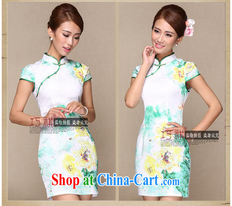2014 new women's clothing dresses retro cultivating improved cheongsam dress stylish, everyday-yi cheongsam dress picture color XL pictures, price, brand platters! Elections are good character, the national distribution, so why buy now enjoy more preferential! Health