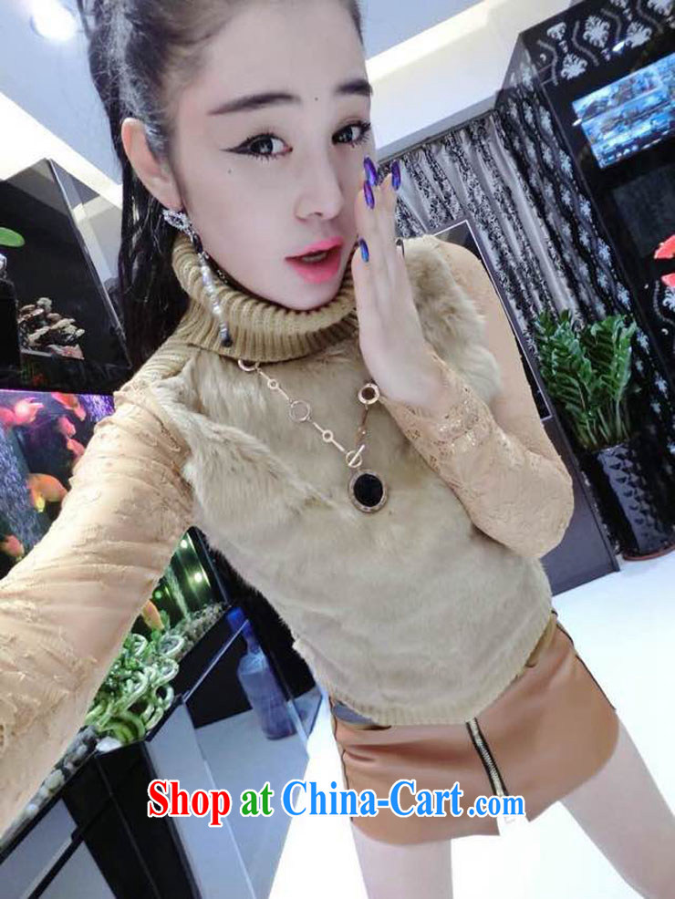 Aviation, honey snow 2014 European site stylish rabbit hair stitching lace 100 ground knitted T-shirt, black, pictures, price, brand platters! Elections are good character, the national distribution, so why buy now enjoy more preferential! Health