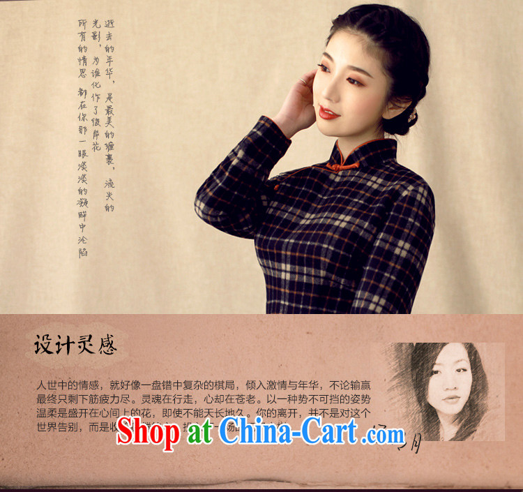 once and for all and Ju fatally jealous Chess and wool tartan dresses winter clothes retro long-sleeved qipao dress 2015 new temperament improved cheongsam dress black 2 XL pictures, price, brand platters! Elections are good character, the national distribution, so why buy now enjoy more preferential! Health