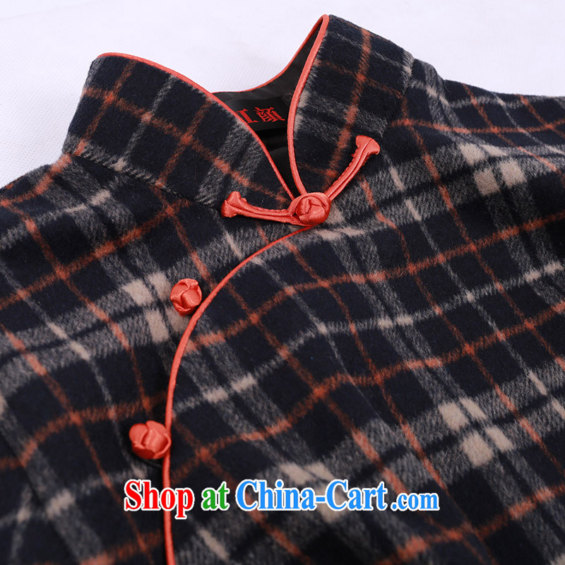 once and for all and Ju fatally jealous Chess and wool tartan dresses winter clothes retro long-sleeved cheongsam dress 2015 new temperament improved cheongsam dress black 2 XL, fatally jealous once and for all, and, on-line shopping