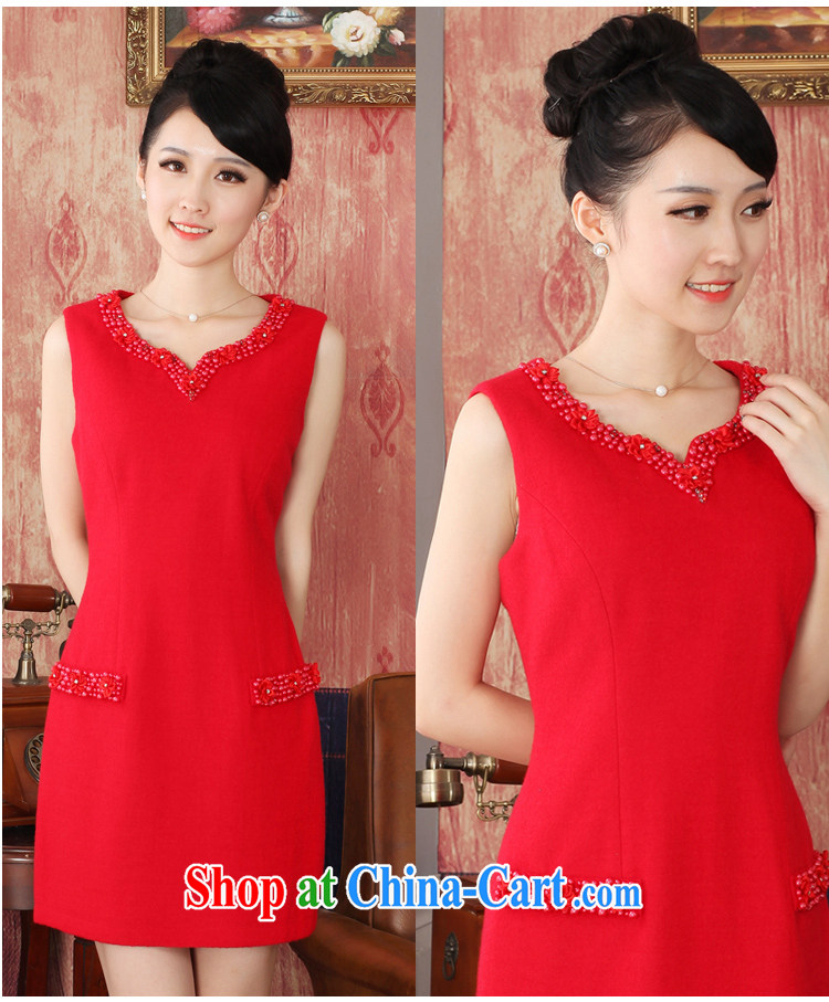 East noble counters are, no cuff-cultivating pure color Eurasian embroidery short, no fork wool girl cheongsam dress short XXL pictures, price, brand platters! Elections are good character, the national distribution, so why buy now enjoy more preferential! Health