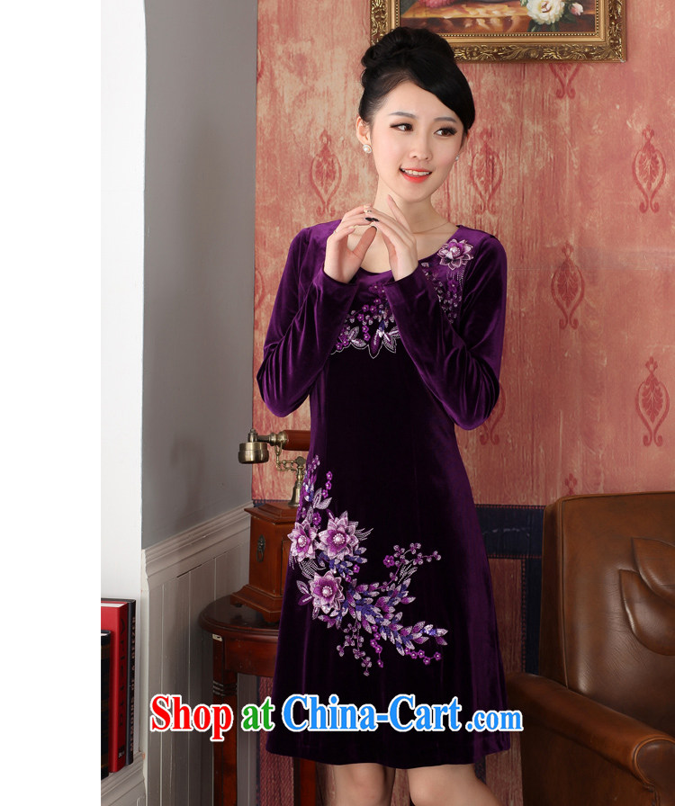 East noble counters are, no cuff-cultivating pure color Eurasian embroidery short, non-truck velour cheongsam girls dresses short blue XXL pictures, price, brand platters! Elections are good character, the national distribution, so why buy now enjoy more preferential! Health