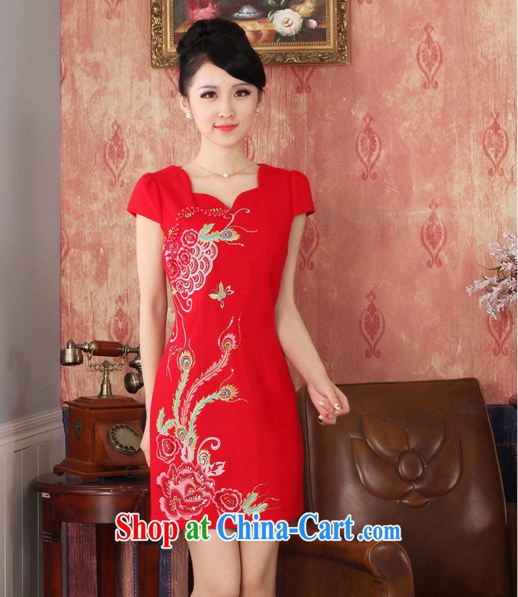 East noble counters are, wool dresses women dresses 2014 spring new improved Phoenix embroidery doll collar lovely bridal dresses serving toast XL pictures, price, brand platters! Elections are good character, the national distribution, so why buy now enjoy more preferential! Health