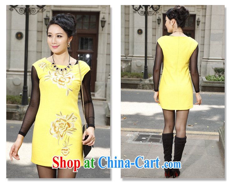 East noble counters are for 2014 winter clothing New Fleece cheongsam dress flower elegant ethnic wind sleeveless dresses short XXL pictures, price, brand platters! Elections are good character, the national distribution, so why buy now enjoy more preferential! Health