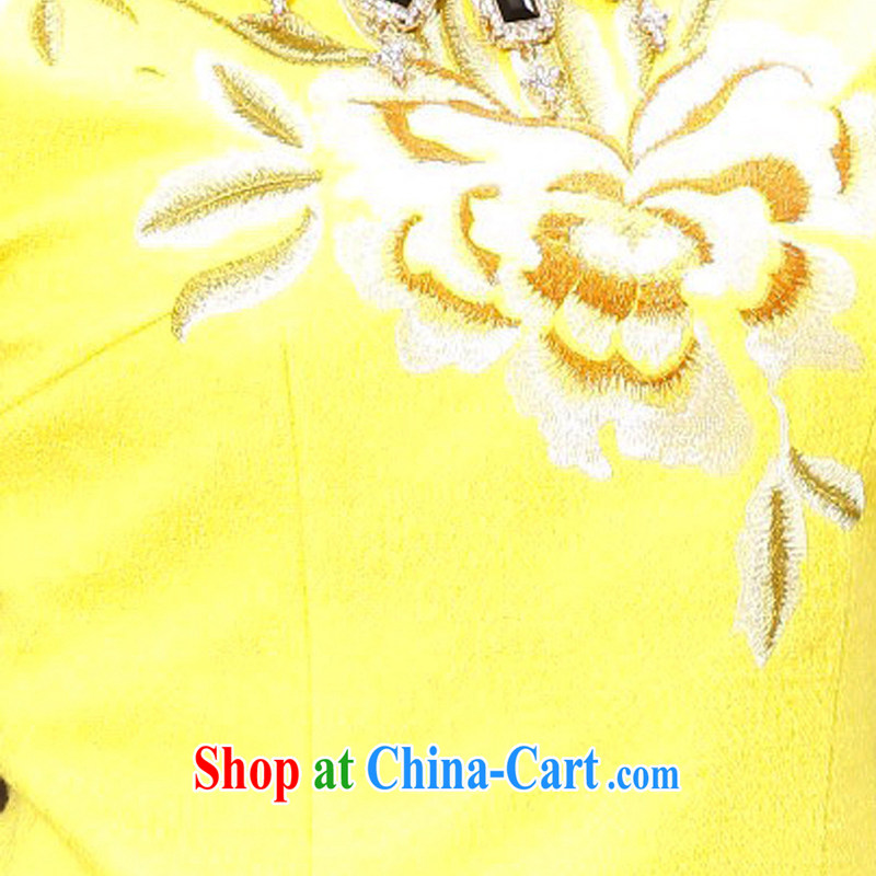 East noble counters are 2014 winter clothing New Fleece robes dresses flower elegant ethnic wind sleeveless dresses, short XXL, Oriental and nobles, and shopping on the Internet
