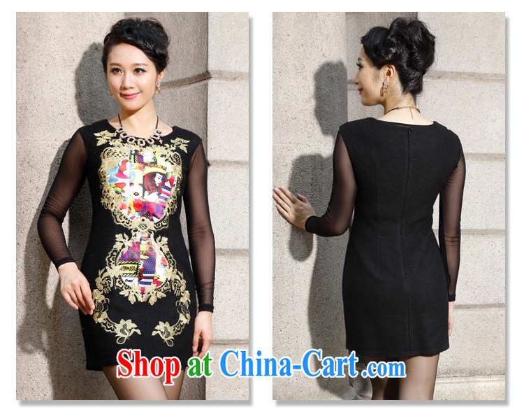 East noble counters are for 2014 winter clothing New Fleece cheongsam dress improved Daily Beauty sleeveless short hook flower embroidery punk XXL pictures, price, brand platters! Elections are good character, the national distribution, so why buy now enjoy more preferential! Health