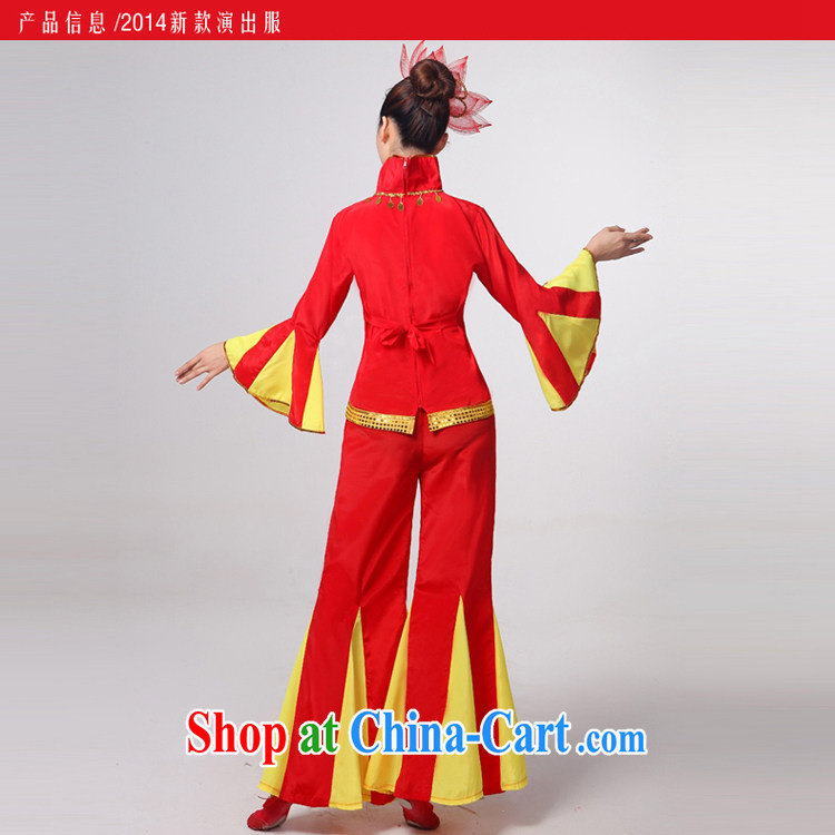 Dual 12 arts dream dress 2014 new folk dance performances serving costume Yangge Janggu serving serving fans dance clothing HXYM - 0035 red XXL pictures, price, brand platters! Elections are good character, the national distribution, so why buy now enjoy more preferential! Health