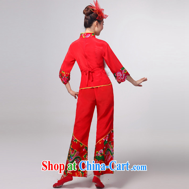 Dual 12 arts dream dress 2014 new show clothing national square dance fans dance clothing female package yangko stage HXYM - 0036 red XL, King coconut, shopping on the Internet