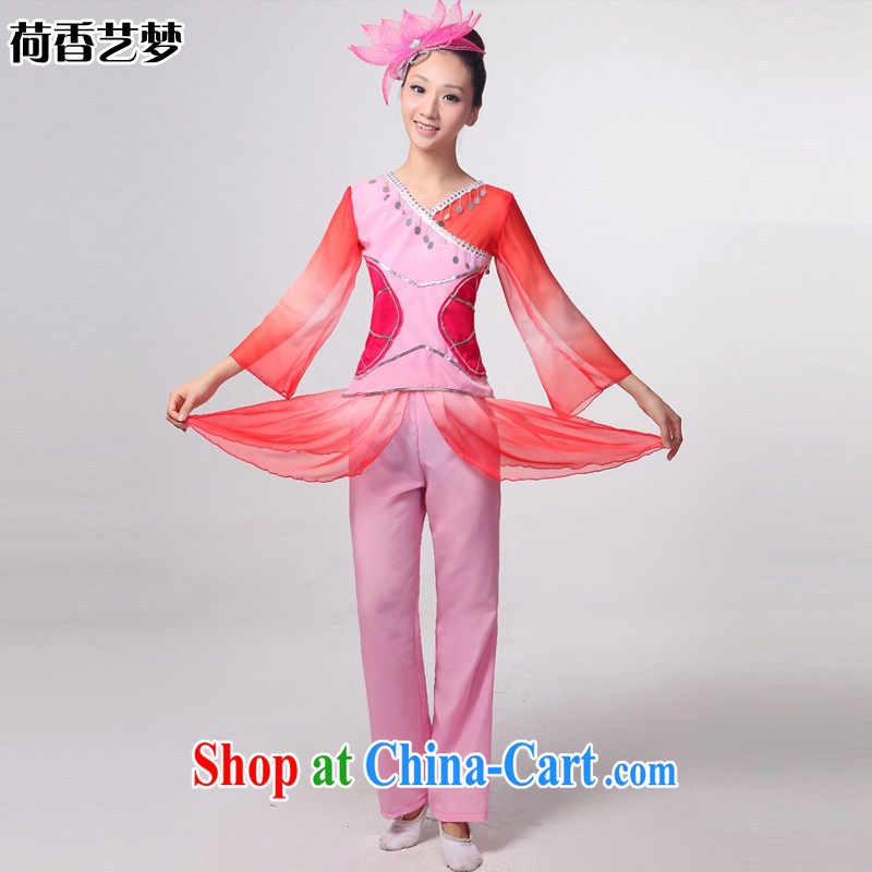 I should be grateful if you would arrange for her dream of performing arts 2014 NEW classic dance clothing costume dance Apparel clothing Yangge Choral _ Dance clothing HXYM 0034 pink XXXXL