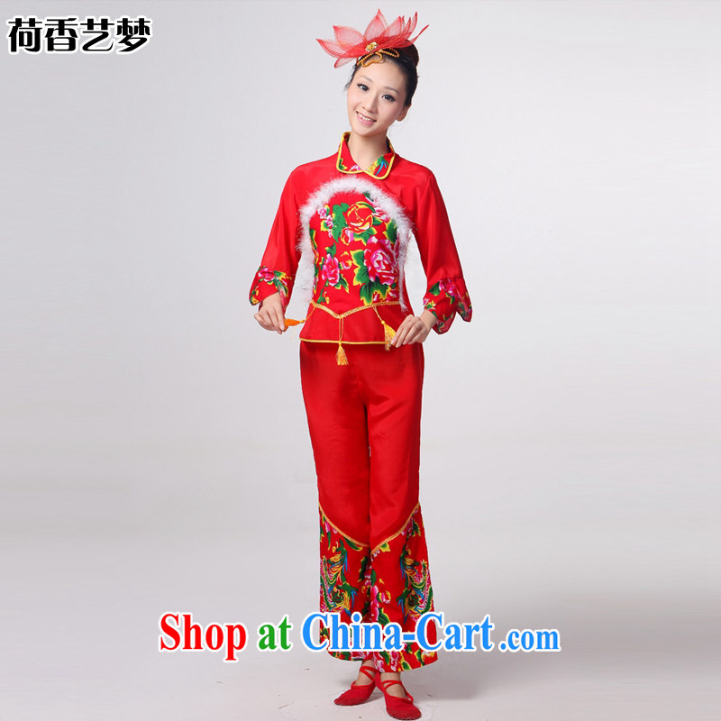 I should be grateful if you would arrange for her dream 2014 new show clothing national square dance fans dance clothing female package Yangge stage HXYM 0036 red XXL