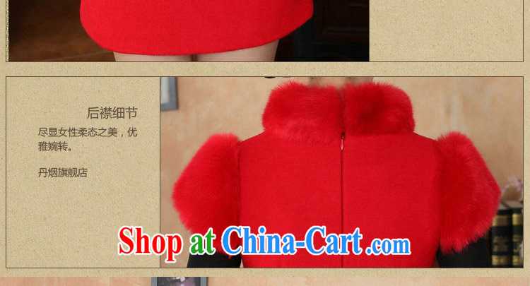 spend the winter clothes cheongsam dress Chinese Chinese improved, gross for their wool dresses? The cotton short cheongsam dress dress - A black 2 XL pictures, price, brand platters! Elections are good character, the national distribution, so why buy now enjoy more preferential! Health