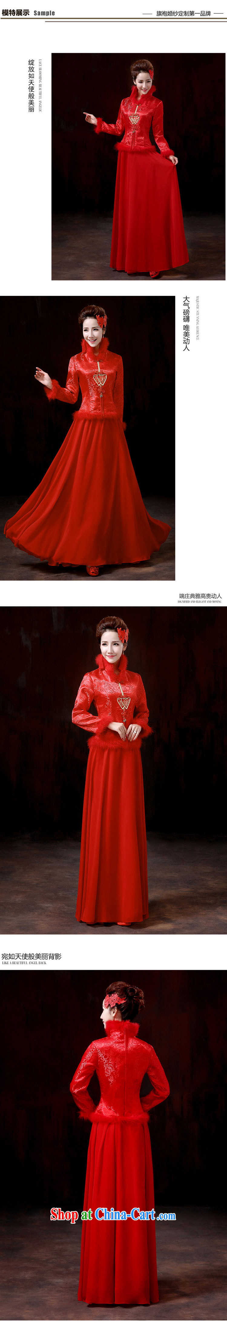 Flower Angel Cayman 2014 new bridal wedding dresses dresses red warm winter toast winter dresses, cotton long-sleeved evening dress XXL pictures, price, brand platters! Elections are good character, the national distribution, so why buy now enjoy more preferential! Health