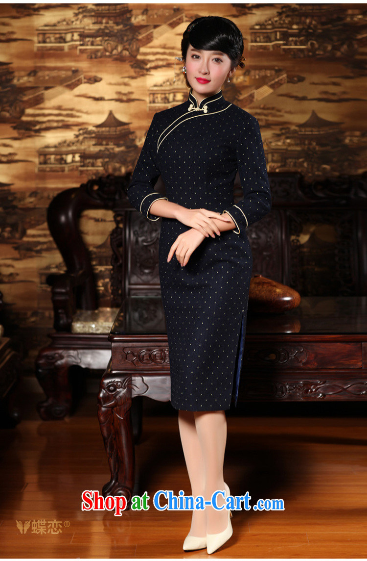 Butterfly Lovers 2015 spring new stylish improved long cheongsam dress butterfly tie retro hair is Chinese qipao 49,143 blue XL pictures, price, brand platters! Elections are good character, the national distribution, so why buy now enjoy more preferential! Health
