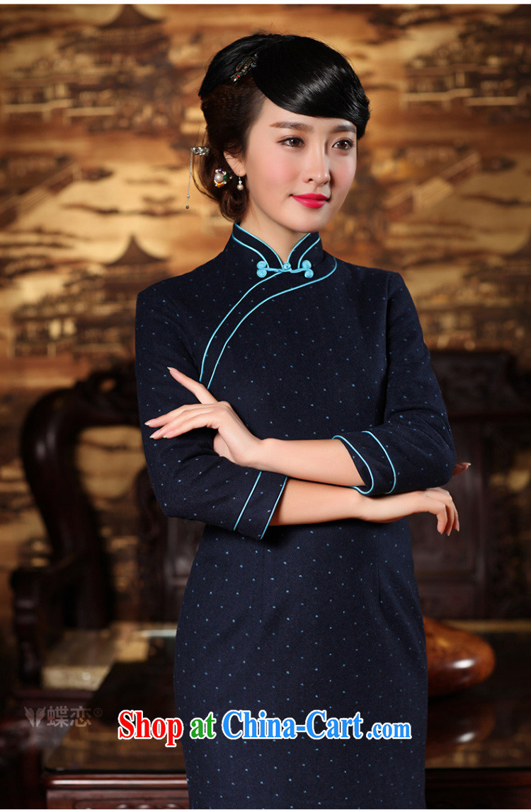 Butterfly Lovers winter clothing qipao 2015 spring new stylish improved long cheongsam dress butterfly tie retro hair? skirt outfit 49,143 blue New 12.30 shipping XL pictures, price, brand platters! Elections are good character, the national distribution, so why buy now enjoy more preferential! Health