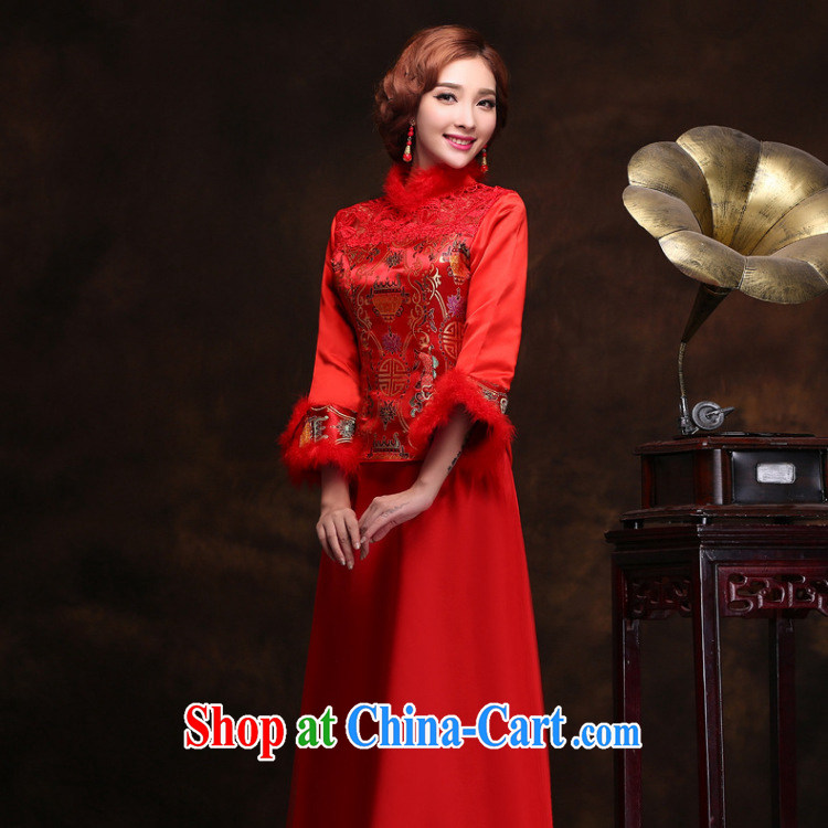 Still, 12,014 new marriages improved cheongsam stylish winter long-sleeved warm toast serving Chinese folder cotton dress YY 2310 red XXL pictures, price, brand platters! Elections are good character, the national distribution, so why buy now enjoy more preferential! Health