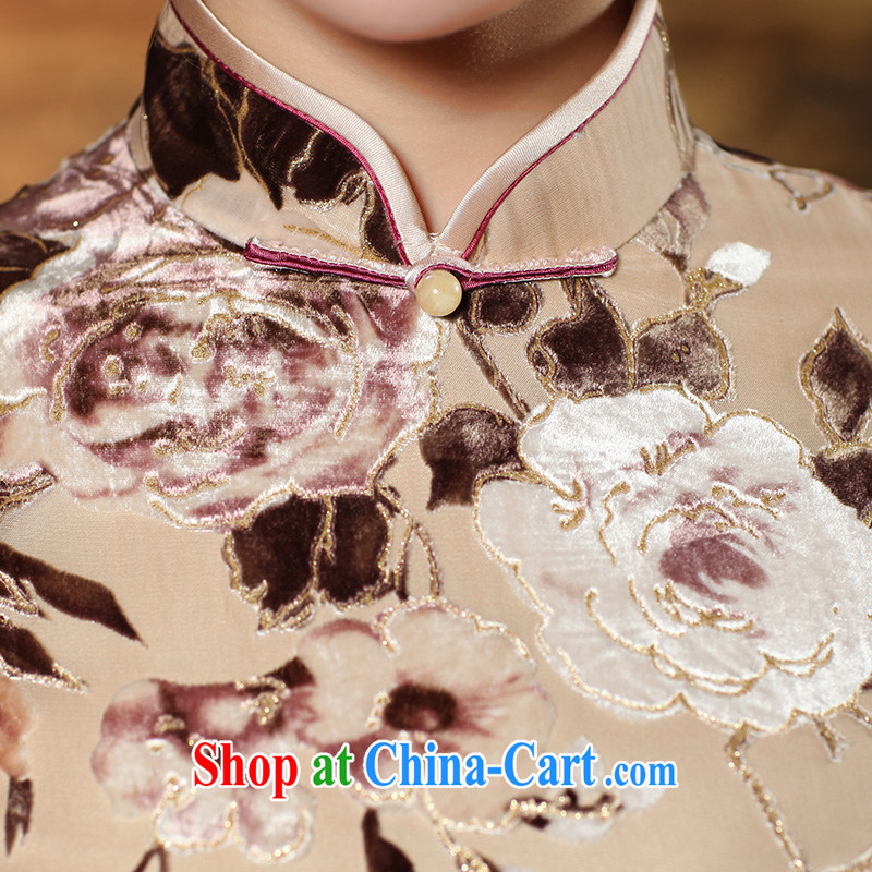 Butterfly Lovers spring 2015 the new improved stylish Silk Cheongsam dress in antique cuff Long Tang replace traditional costumes such as the XXL, Butterfly Lovers, shopping on the Internet