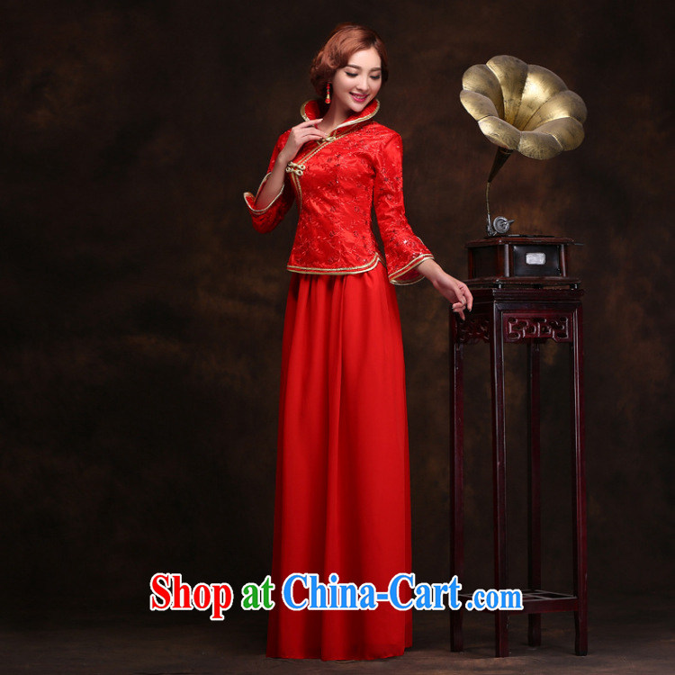 There are 2014 new wedding dresses retro improved long red bows service beauty graphics thin bridal gown style ladies serving toast YY 9410 red XXL pictures, price, brand platters! Elections are good character, the national distribution, so why buy now enjoy more preferential! Health
