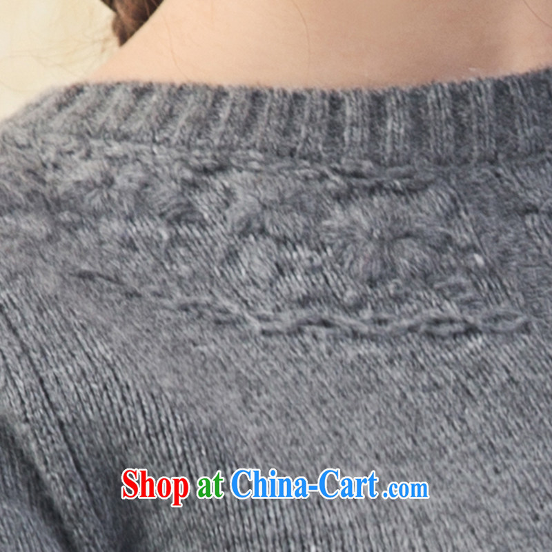 once and for all of our proverbial hero, solid knit sweater girl sweater-jacket fall and winter new round-collar long-sleeved sweater light gray XL, fatally jealous once and for all, and, on-line shopping