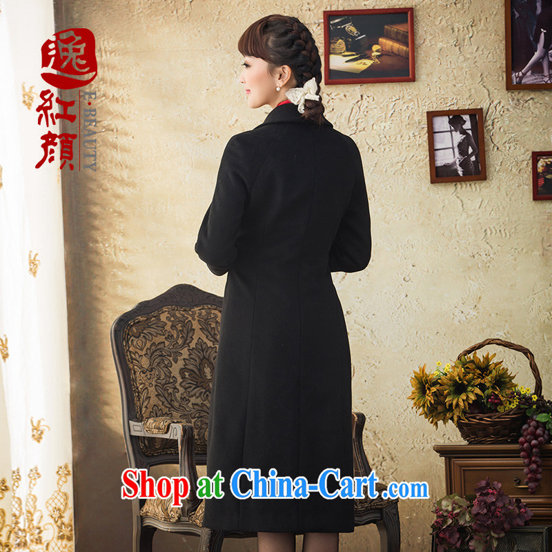 proverbial hero once and for all, the autumn and winter high-end wool, long hair, it jacket women 2015 new wind jacket coat black XL, fatally jealous once and for all, and shopping on the Internet