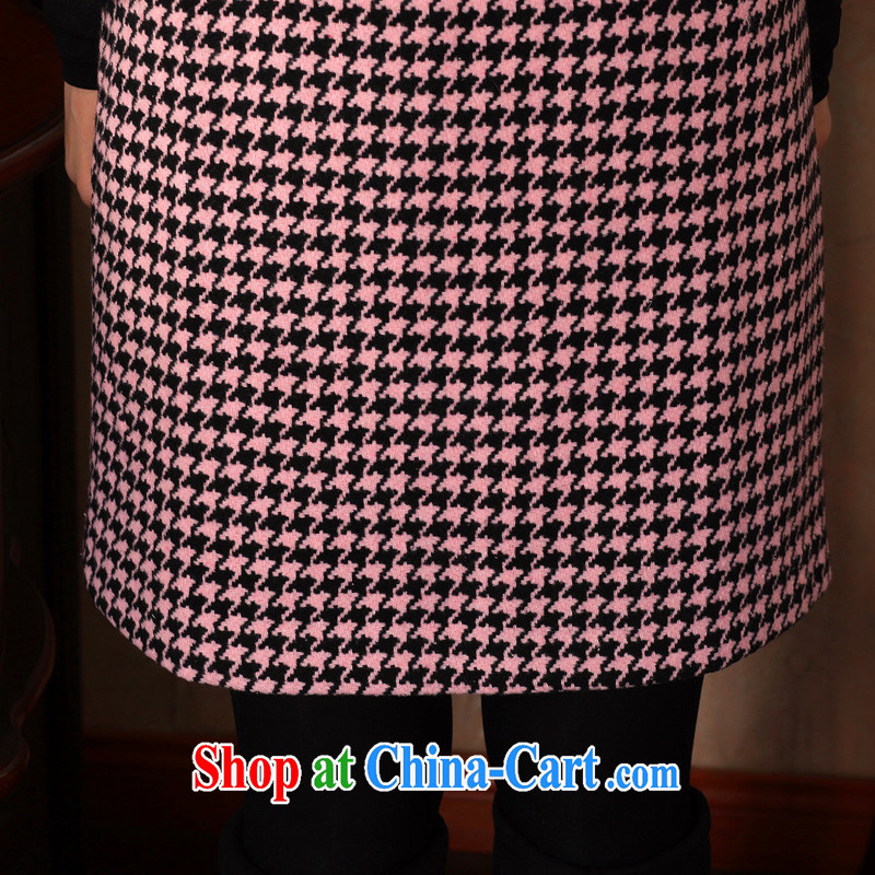 The cross-sectoral Windsor stack the 2014 autumn and winter clothing new, improved retro fashion style wool is wool collar cheongsam dress 3222 Y D pink 3XL, cross-sectoral, Elizabeth, and shopping on the Internet