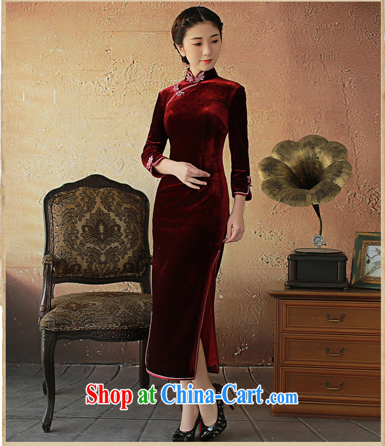 once and for all the proverbial hero flick through as soon as possible and take the new, long-sleeved long, gold velour cheongsam 7 cuff high on the truck black 2 XL pictures, price, brand platters! Elections are good character, the national distribution, so why buy now enjoy more preferential! Health