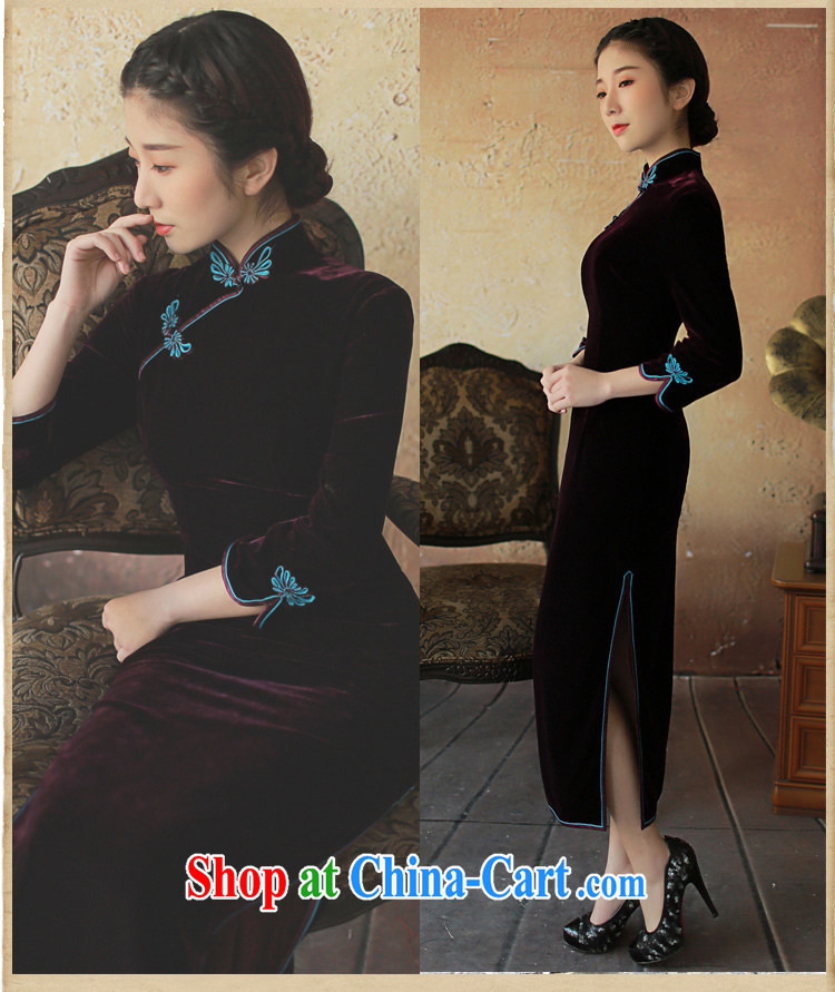 once and for all the proverbial hero flick through as soon as possible and take the new, long-sleeved long, gold velour cheongsam 7 cuff high on the truck black 2 XL pictures, price, brand platters! Elections are good character, the national distribution, so why buy now enjoy more preferential! Health