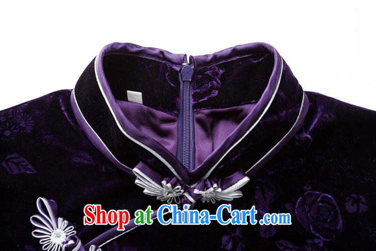 Retro Ethnic Wind cheongsam agent autumn and winter fashion, improved Chinese Korea wind female large, plush robes long purple XXXL pictures, price, brand platters! Elections are good character, the national distribution, so why buy now enjoy more preferential! Health