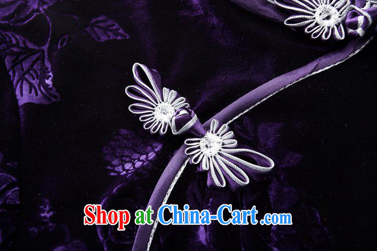 Retro Ethnic Wind cheongsam agent autumn and winter fashion, improved Chinese Korea wind female large, plush robes long purple XXXL pictures, price, brand platters! Elections are good character, the national distribution, so why buy now enjoy more preferential! Health