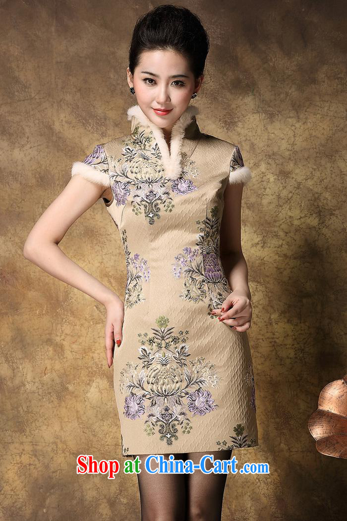 2014 fall and winter new Chinese qipao and cotton wholesale, long, large, mother Chinese qipao improved stylish picture color XXL pictures, price, brand platters! Elections are good character, the national distribution, so why buy now enjoy more preferential! Health