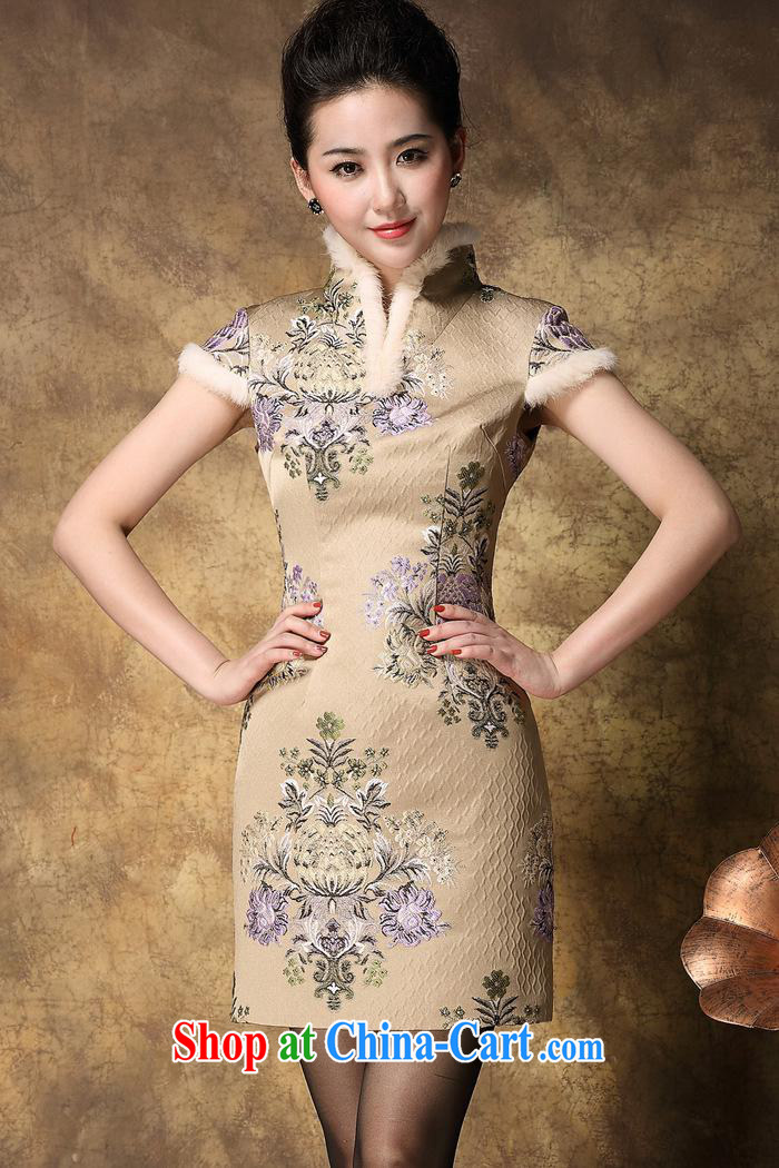 2014 fall and winter new Chinese qipao and cotton wholesale, long, large, mother Chinese qipao improved stylish picture color XXL pictures, price, brand platters! Elections are good character, the national distribution, so why buy now enjoy more preferential! Health