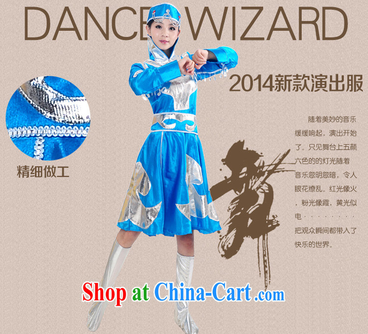 Dual 12 new special minority clothing Mongolian dress Mongolia Fashion Show clothing dancing girl stage costumes HXYM - 0023 blue 140 pictures, price, brand platters! Elections are good character, the national distribution, so why buy now enjoy more preferential! Health