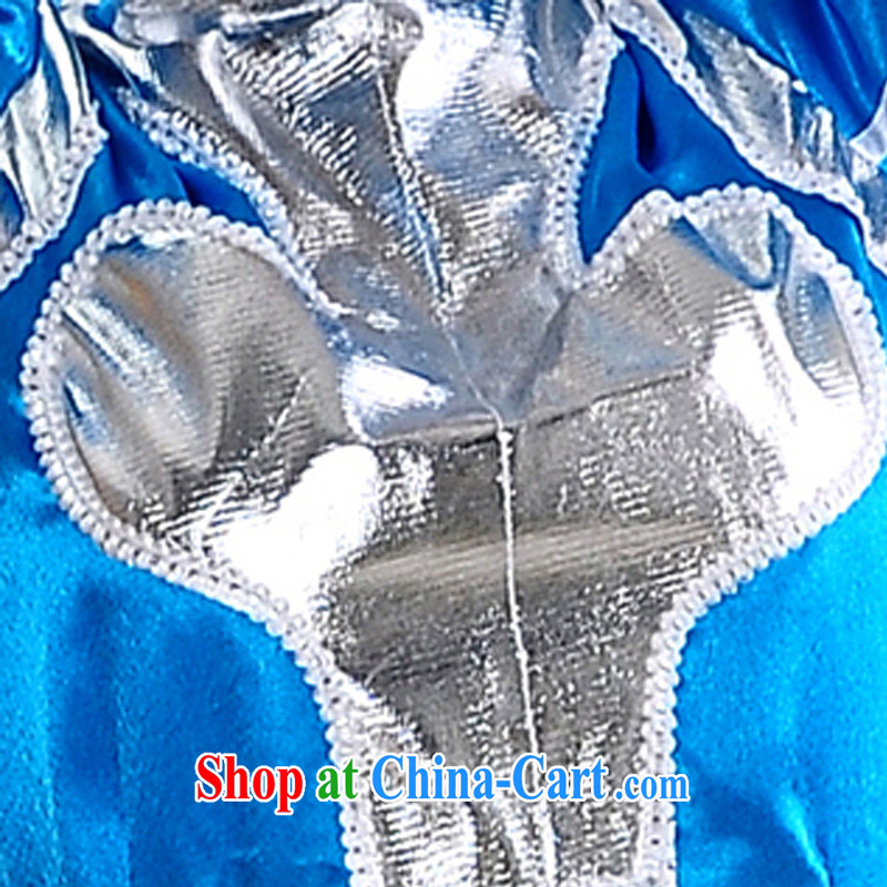 Dual 12 new special minority clothing Mongolian dress Mongolia Fashion Show clothing dancing girl stage costumes HXYM - 0023 blue 140, King coconut, shopping on the Internet